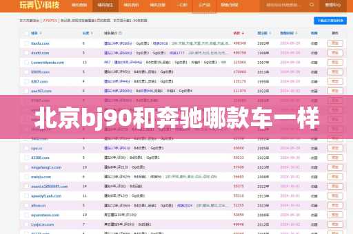 北京bj90和奔驰哪款车一样