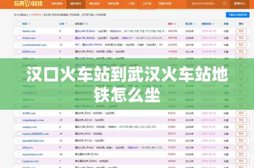 汉口火车站到武汉火车站地铁怎么坐