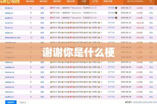 谢谢你是什么梗