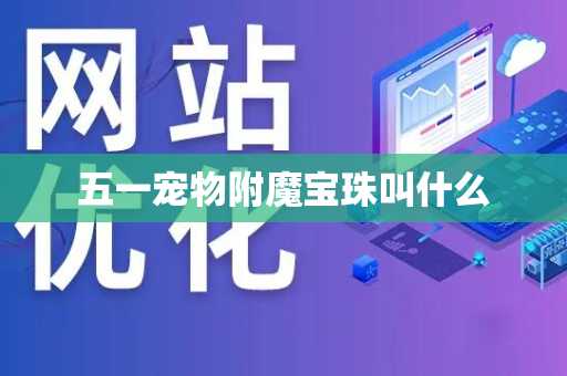 五一宠物附魔宝珠叫什么