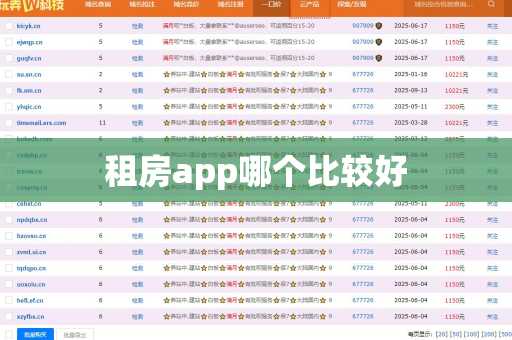 租房app哪个比较好
