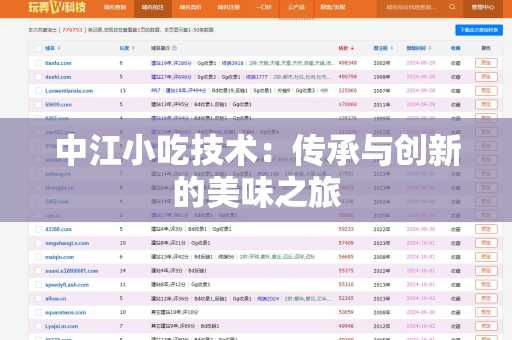 中江小吃技术：传承与创新的美味之旅