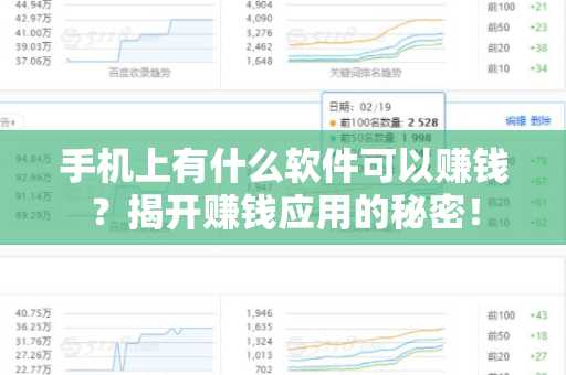 手机上有什么软件可以赚钱？揭开赚钱应用的秘密！