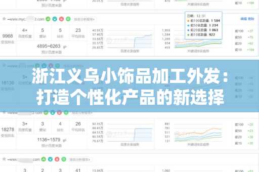 浙江义乌小饰品加工外发：打造个性化产品的新选择