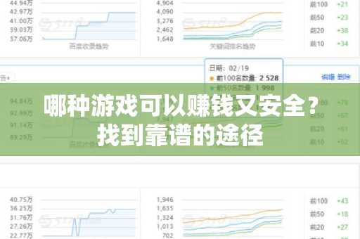 哪种游戏可以赚钱又安全？找到靠谱的途径