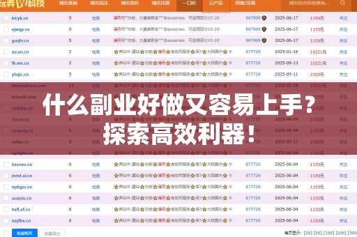 什么副业好做又容易上手？探索高效利器！