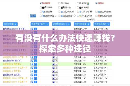 有没有什么办法快速赚钱？探索多种途径