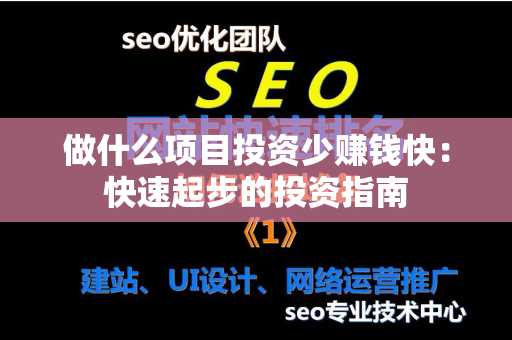 做什么项目投资少赚钱快：快速起步的投资指南