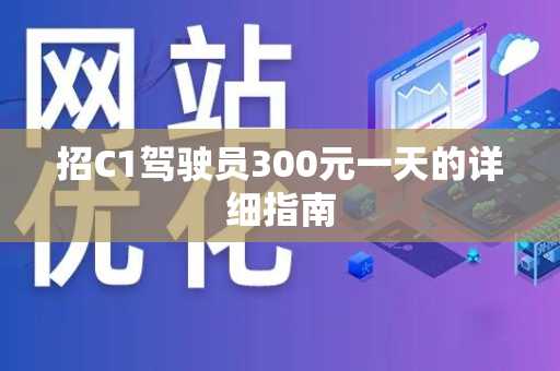 招C1驾驶员300元一天的详细指南