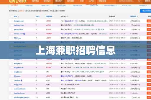 上海兼职招聘信息