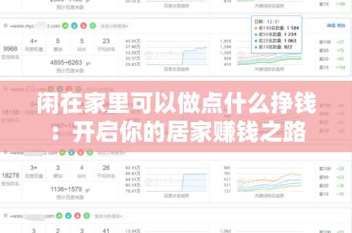 闲在家里可以做点什么挣钱：开启你的居家赚钱之路