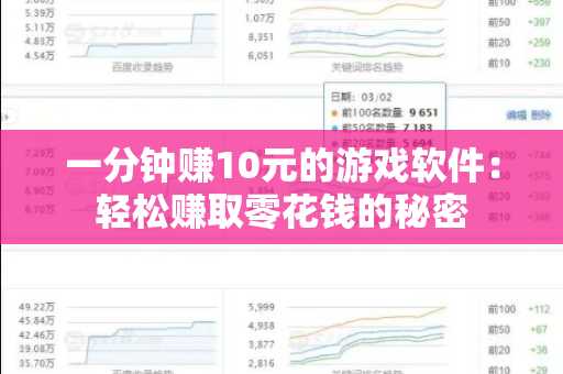 一分钟赚10元的游戏软件：轻松赚取零花钱的秘密