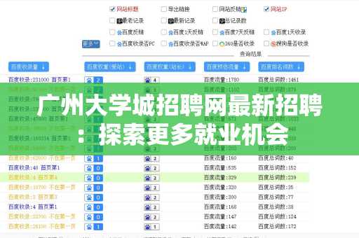 广州大学城招聘网最新招聘：探索更多就业机会