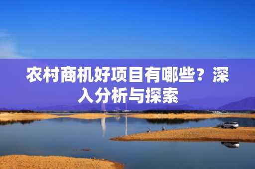 农村商机好项目有哪些？深入分析与探索