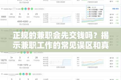 正规的兼职会先交钱吗？揭示兼职工作的常见误区和真相