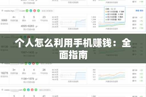 个人怎么利用手机赚钱：全面指南