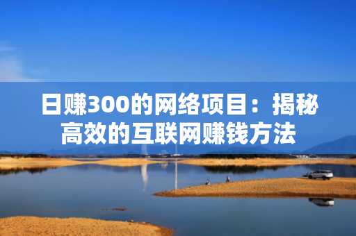 日赚300的网络项目：揭秘高效的互联网赚钱方法