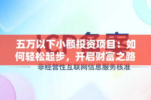 五万以下小额投资项目：如何轻松起步，开启财富之路