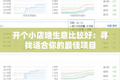 开个小店啥生意比较好：寻找适合你的最佳项目