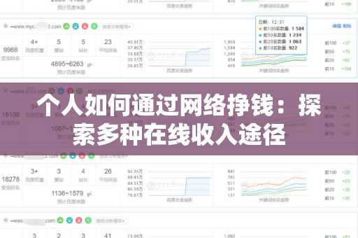 个人如何通过网络挣钱：探索多种在线收入途径