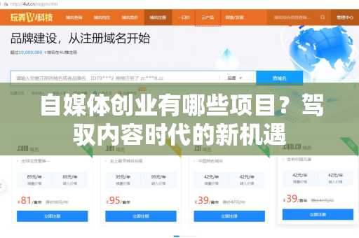 自媒体创业有哪些项目？驾驭内容时代的新机遇