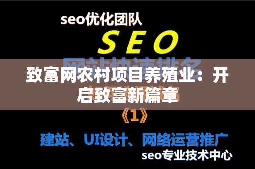 致富网农村项目养殖业：开启致富新篇章