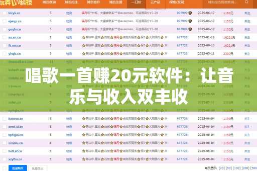 唱歌一首赚20元软件：让音乐与收入双丰收