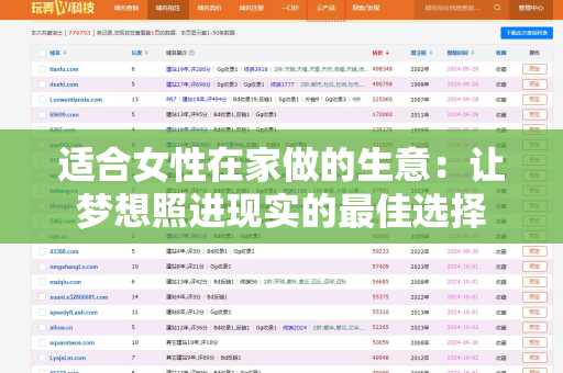 适合女性在家做的生意：让梦想照进现实的最佳选择