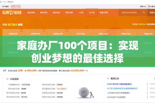 家庭办厂100个项目：实现创业梦想的最佳选择
