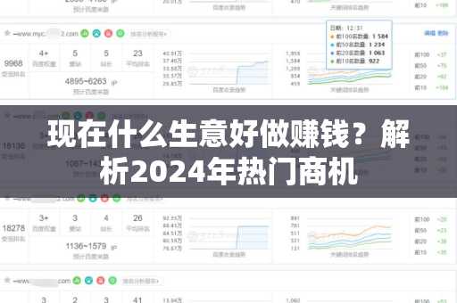 现在什么生意好做赚钱？解析2024年热门商机