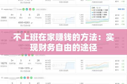 不上班在家赚钱的方法：实现财务自由的途径
