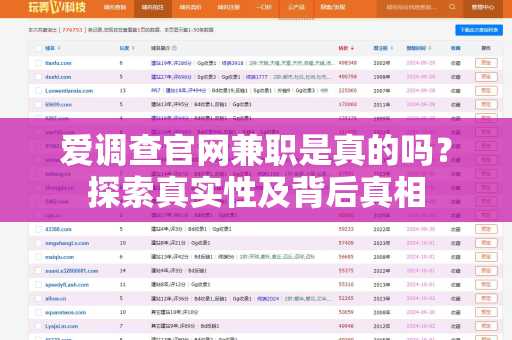 爱调查官网兼职是真的吗？探索真实性及背后真相
