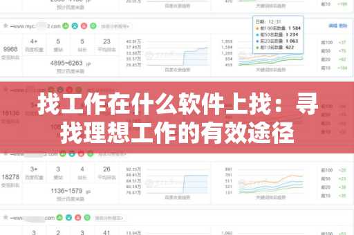 找工作在什么软件上找：寻找理想工作的有效途径