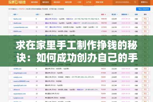求在家里手工制作挣钱的秘诀：如何成功创办自己的手工艺事业