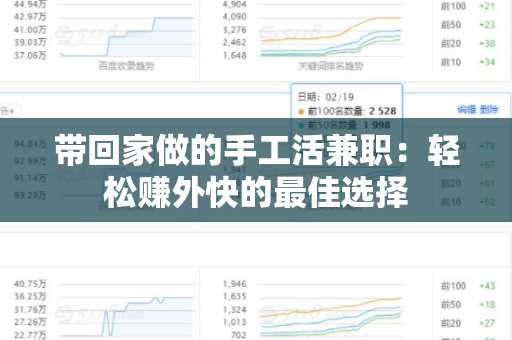 带回家做的手工活兼职：轻松赚外快的最佳选择