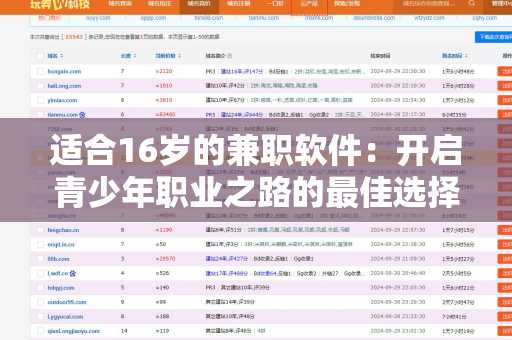 适合16岁的兼职软件：开启青少年职业之路的最佳选择