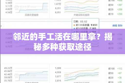邻近的手工活在哪里拿？揭秘多种获取途径