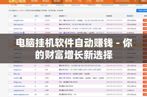 电脑挂机软件自动赚钱 - 你的财富增长新选择