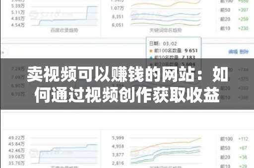 卖视频可以赚钱的网站：如何通过视频创作获取收益