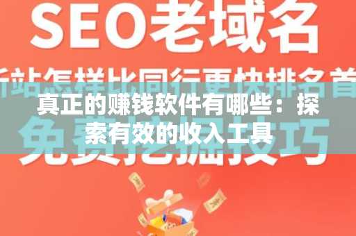 真正的赚钱软件有哪些：探索有效的收入工具