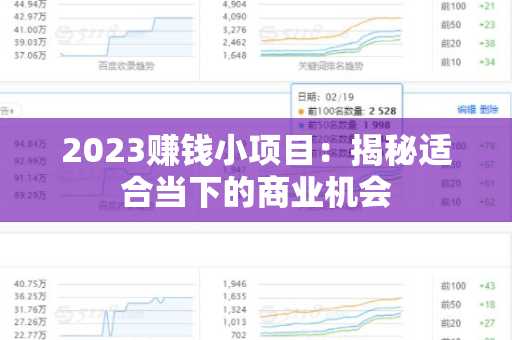 2023赚钱小项目：揭秘适合当下的商业机会