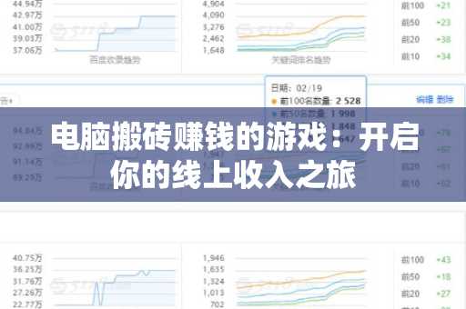 电脑搬砖赚钱的游戏：开启你的线上收入之旅