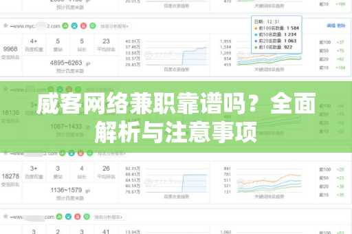 威客网络兼职靠谱吗？全面解析与注意事项