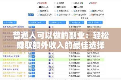 普通人可以做的副业：轻松赚取额外收入的最佳选择