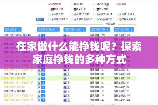 在家做什么能挣钱呢？探索家庭挣钱的多种方式