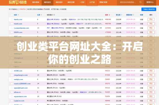 创业类平台网址大全：开启你的创业之路