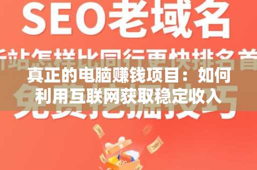 真正的电脑赚钱项目：如何利用互联网获取稳定收入