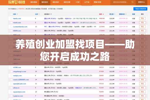 养殖创业加盟找项目——助您开启成功之路