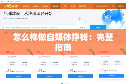 怎么样做自媒体挣钱：完整指南