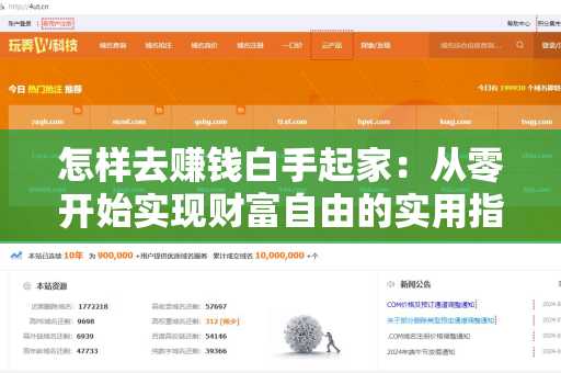 怎样去赚钱白手起家：从零开始实现财富自由的实用指南